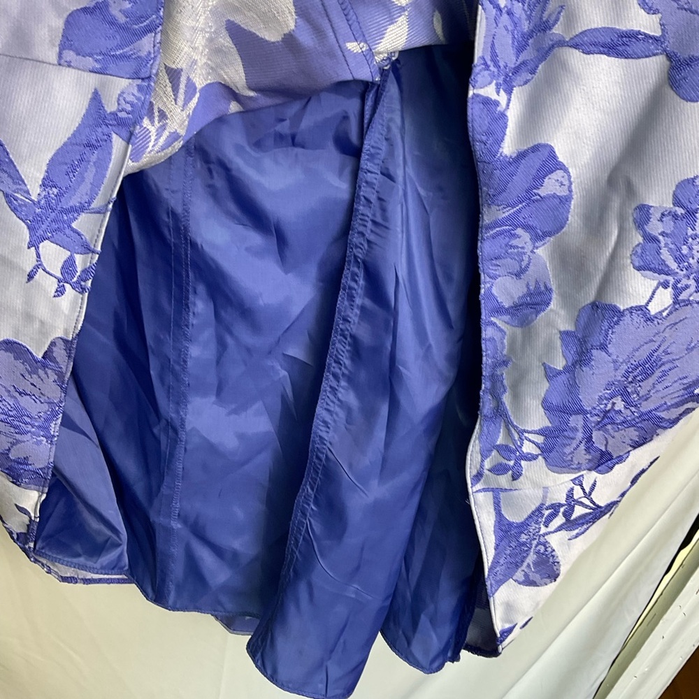 Adrianna Papell Blue Floral Midi Dress - Picture 7 of 9
